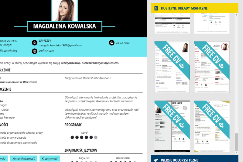 darmowe cv online