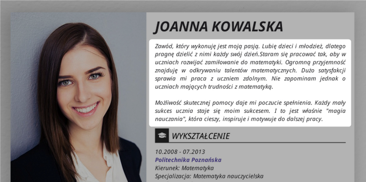 jak napisać w cv cel zawodowy