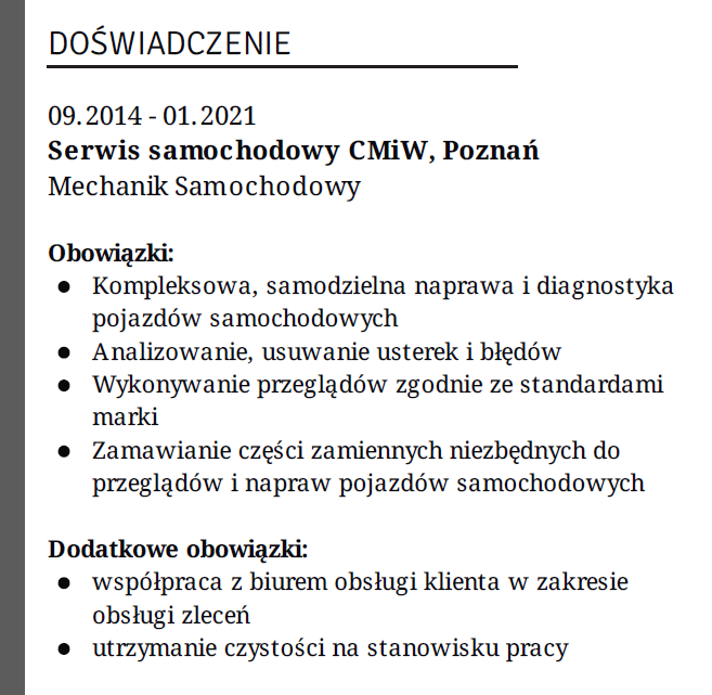 doświadczenie mechanika